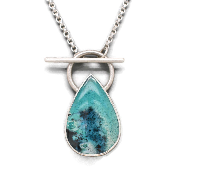 Indonesian Opalized Wood Toggle Necklace